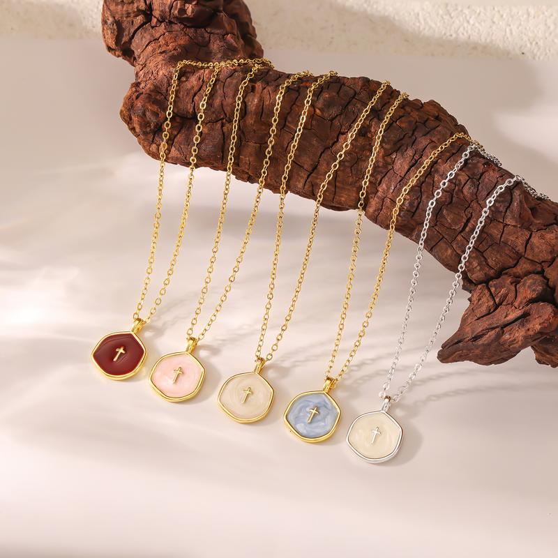 Reverie Pearl Cross Necklace