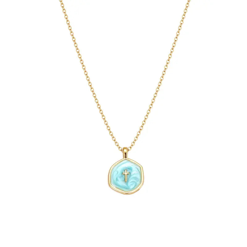 Reverie Pearl Cross Necklace