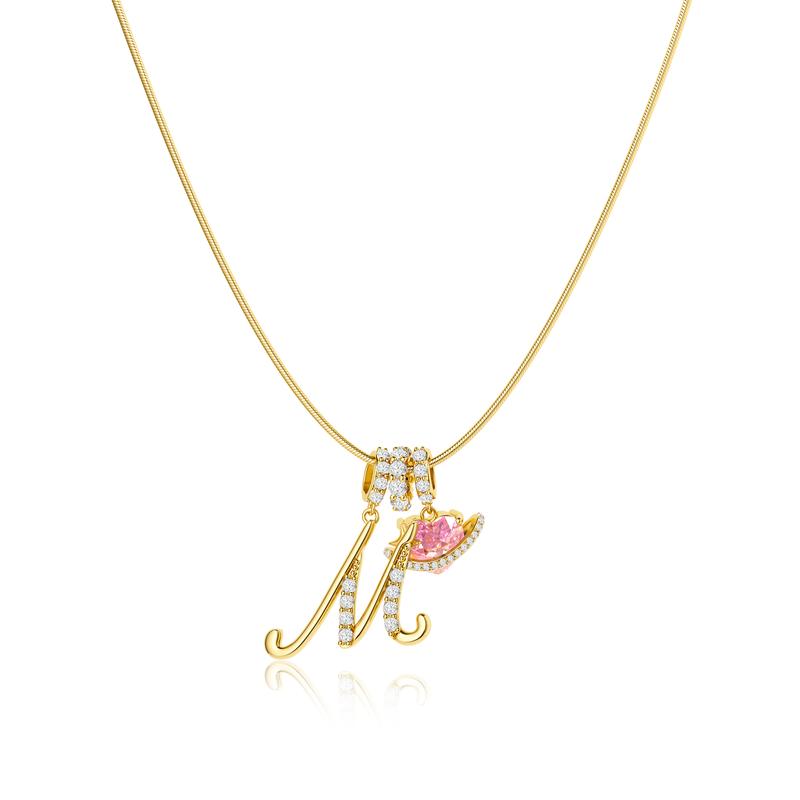 Pavé Aurora Initial Necklace