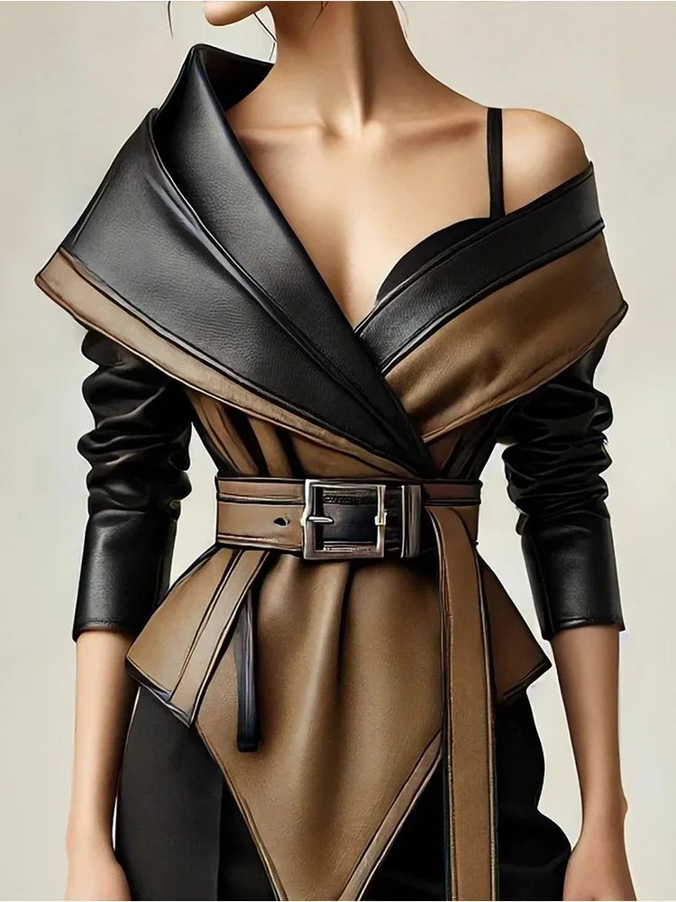 Belted Muse Leather Jacket