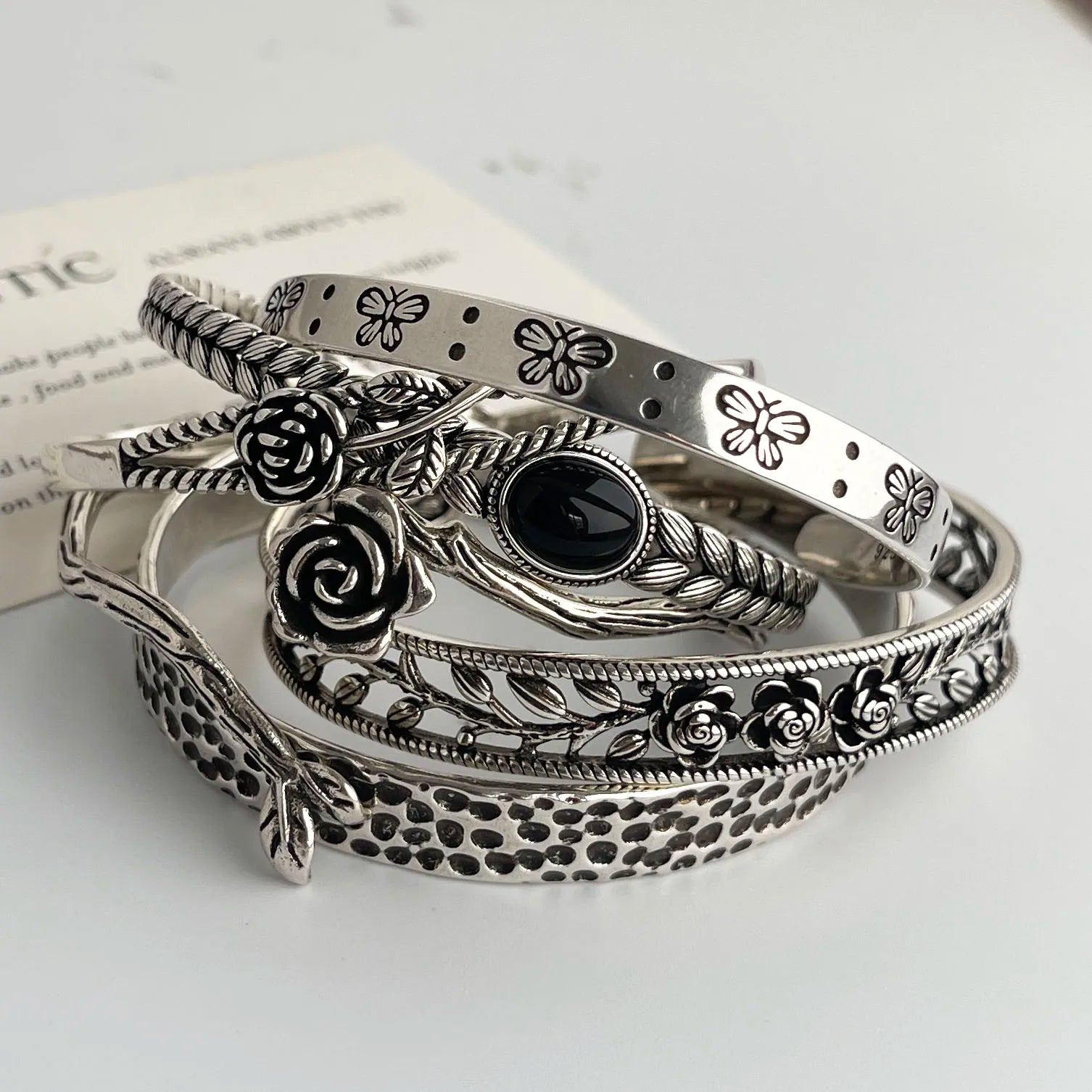 Botanical Bangle Suite Bracelet Stack