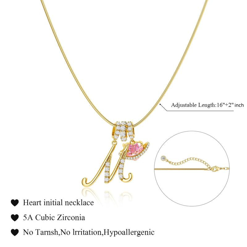 Pavé Aurora Initial Necklace