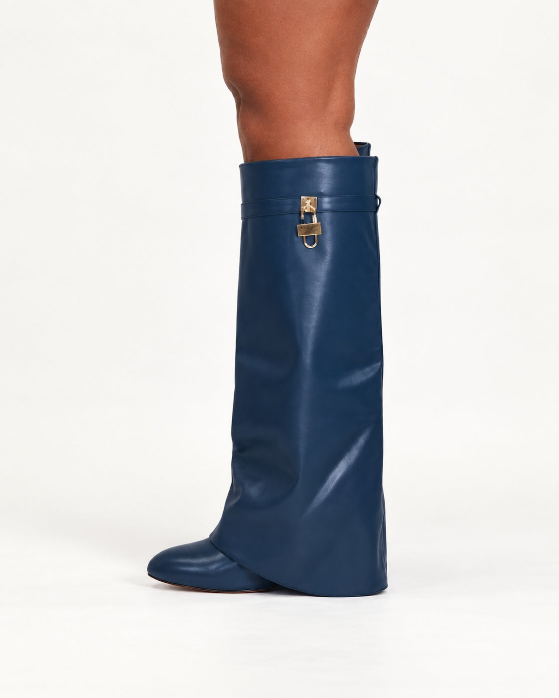 Maelle Lock Boots in Midnight — single profile
