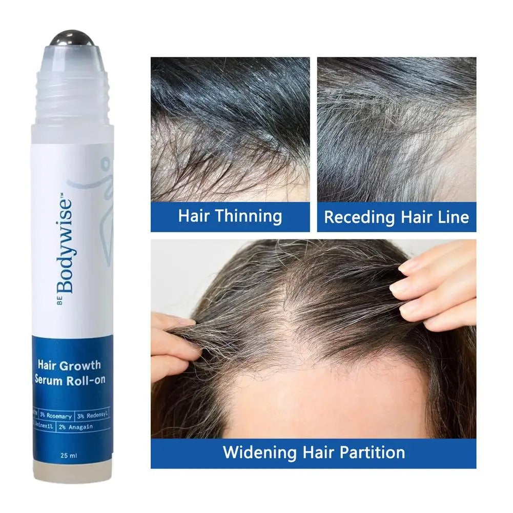 BodyWise Hair Growth Serum Roll-On (#1 Best Seller)