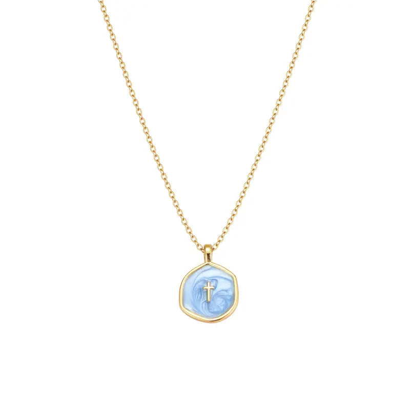 Reverie Pearl Cross Necklace