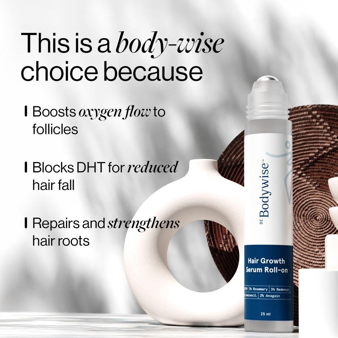 BodyWise Hair Growth Serum Roll-On (#1 Best Seller)