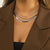 Bezel Layered Necklace Stack