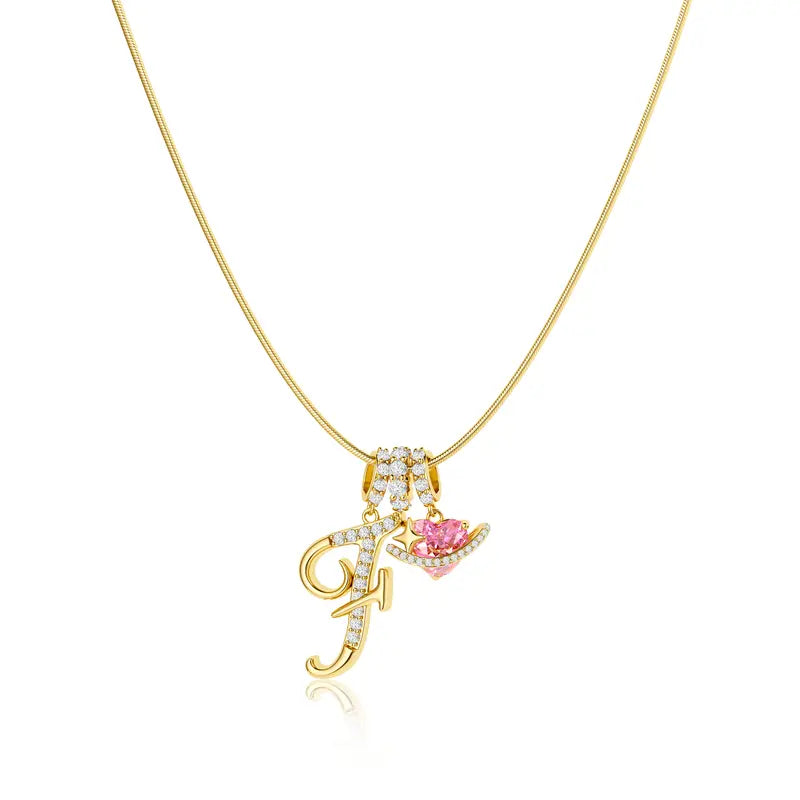 Pavé Aurora Initial Necklace