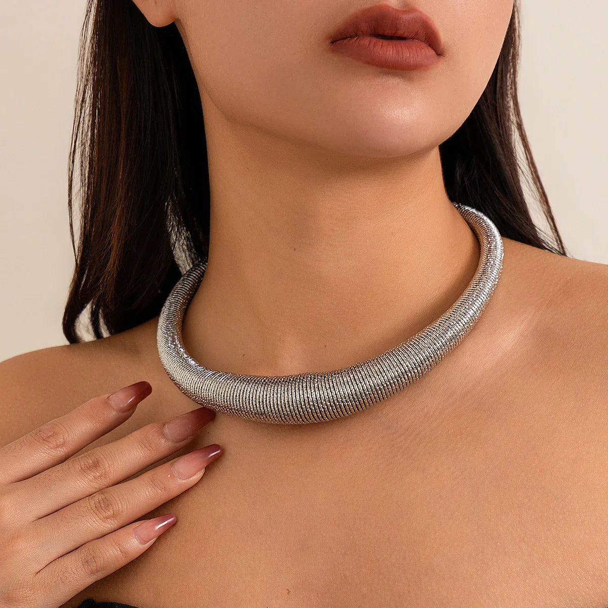 Midnight Torque Necklace