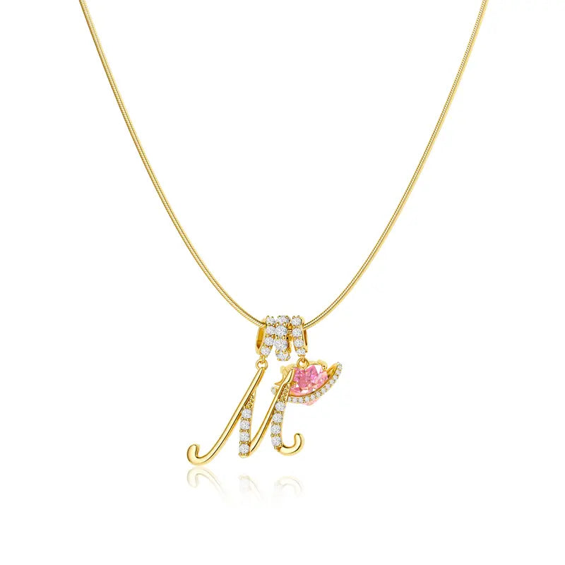 Pavé Aurora Initial Necklace