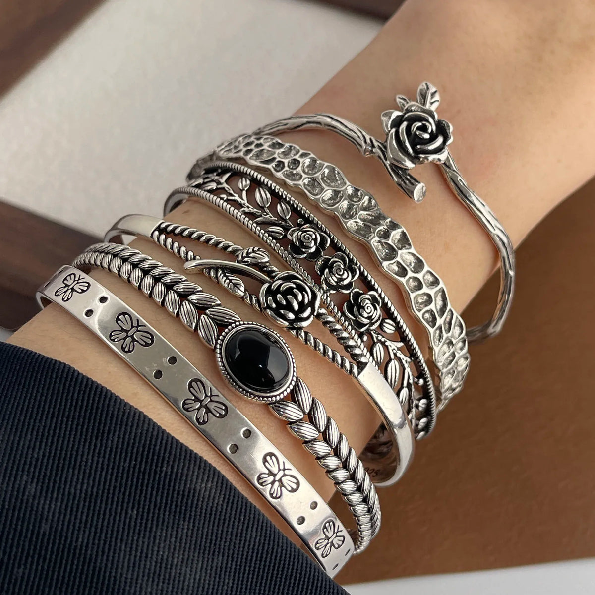 Botanical Bangle Suite Bracelet Stack