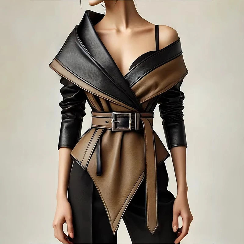 Belted Muse Leather Jacket