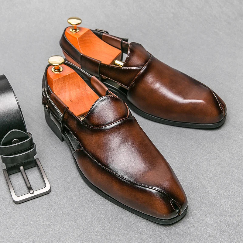 Genuine Leather Portofino Slingback Loafers
