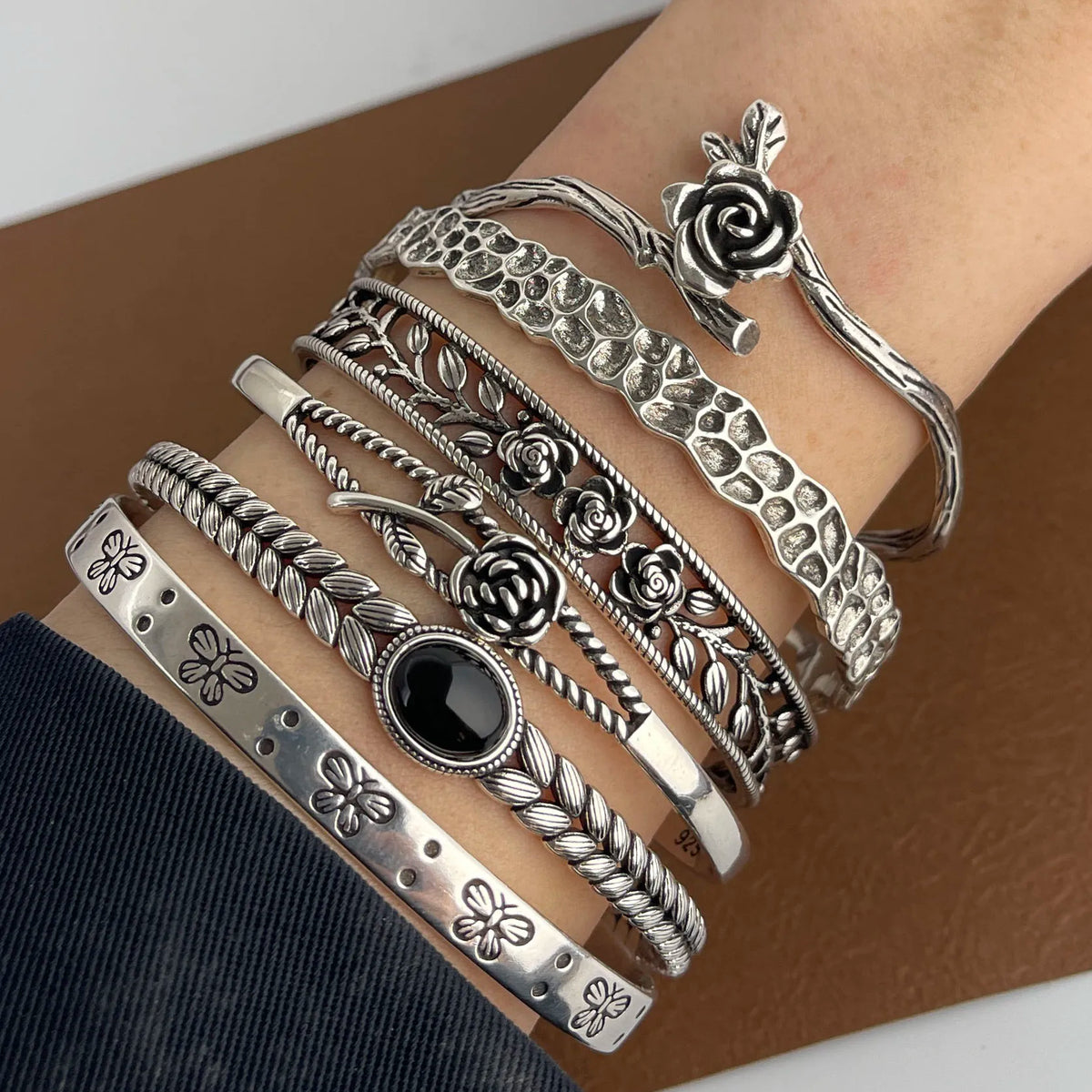 Botanical Bangle Suite Bracelet Stack