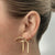Bow-Shaped Herringbone Stud Earrings