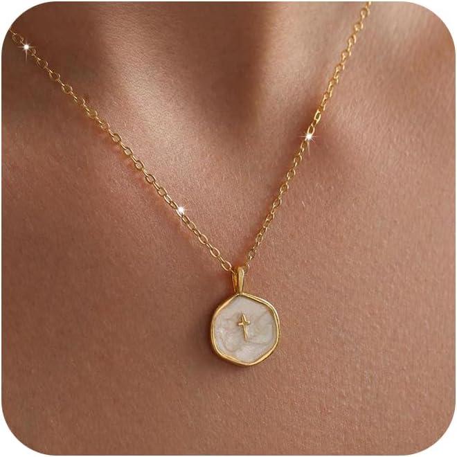 Reverie Pearl Cross Necklace