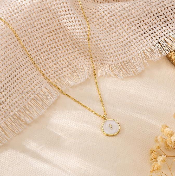 Reverie Pearl Cross Necklace