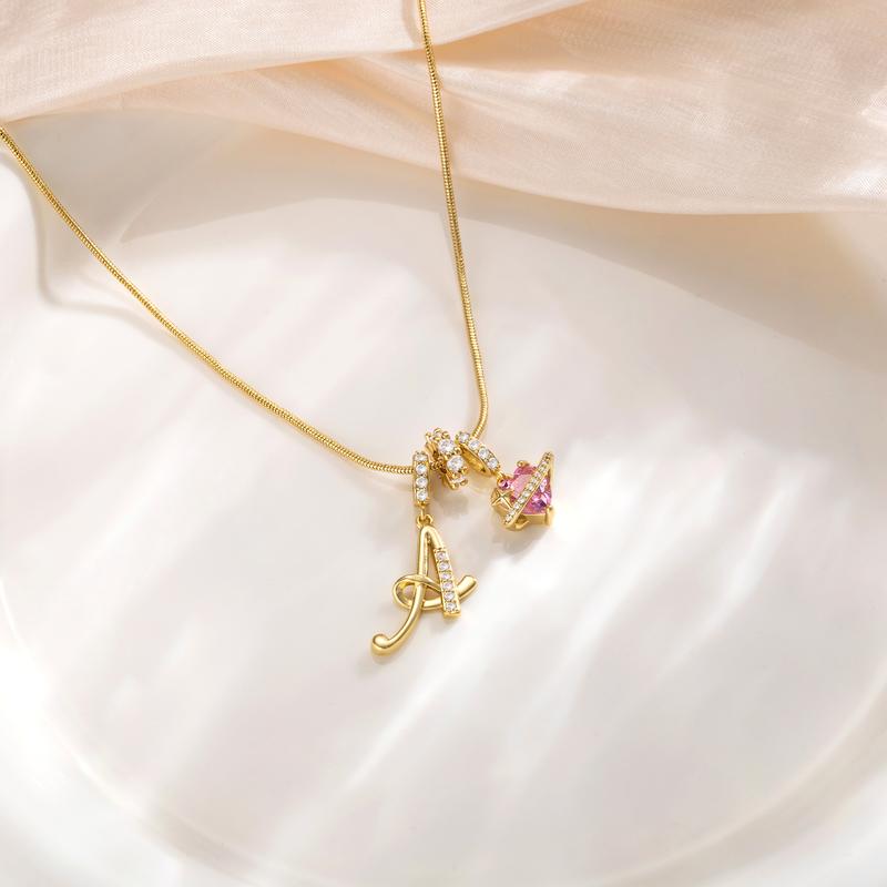 Pavé Aurora Initial Necklace