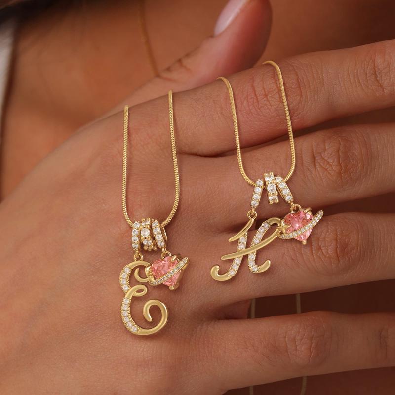 Pavé Aurora Initial Necklace