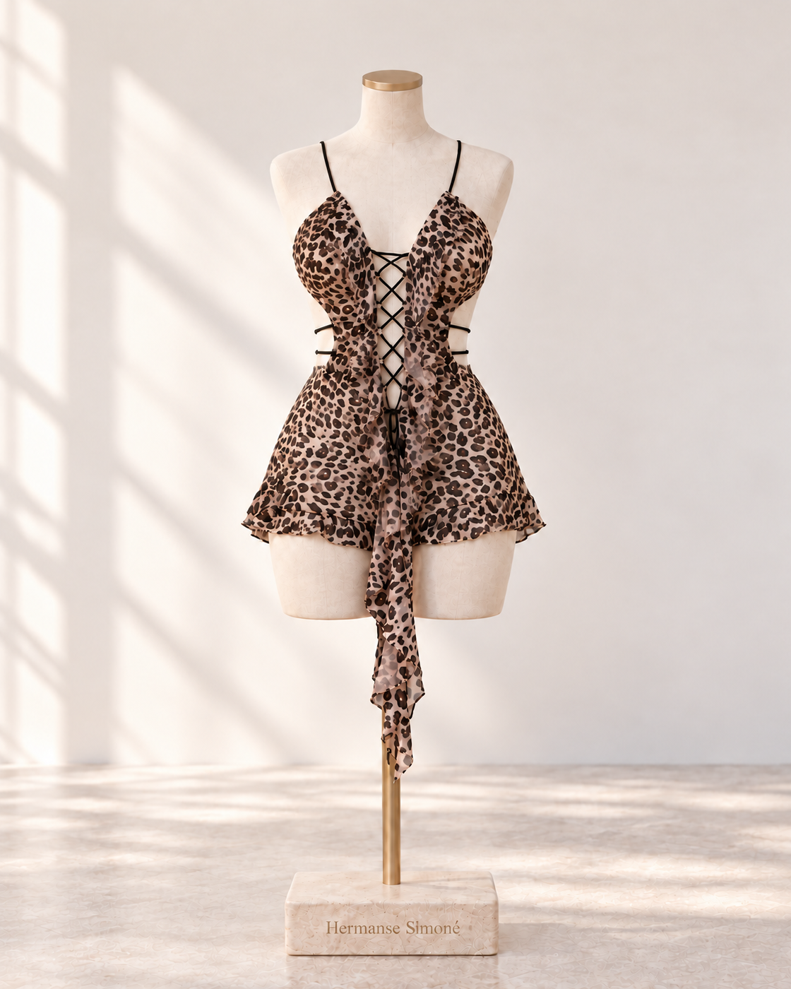 Kalira Halter Romper, mannequin view