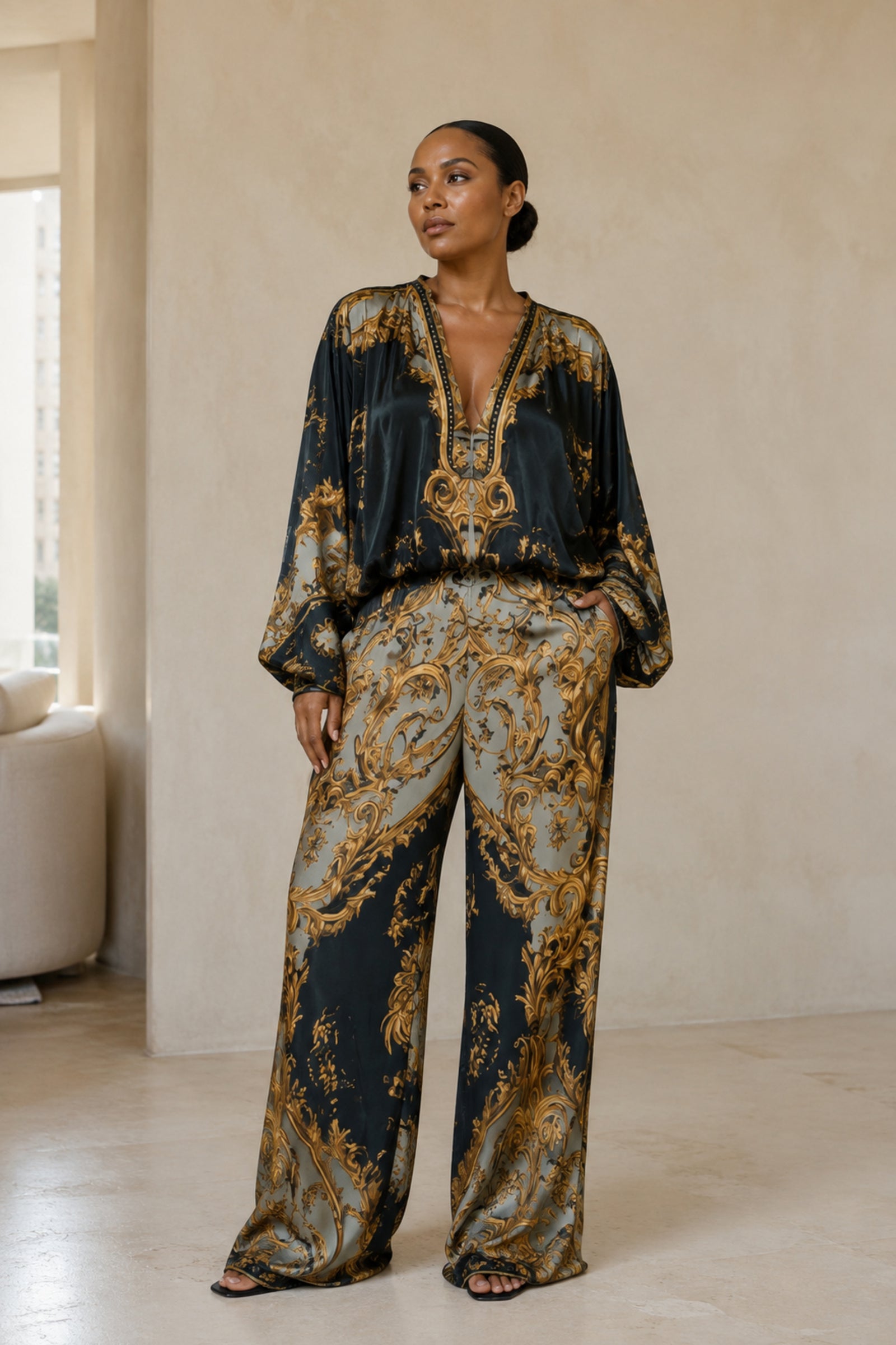 Lucera Baroque Pants Set front view