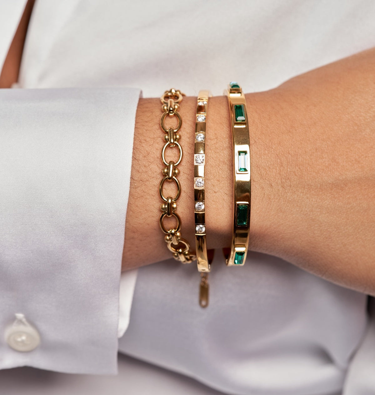 Emerald Voyage Bracelet Set