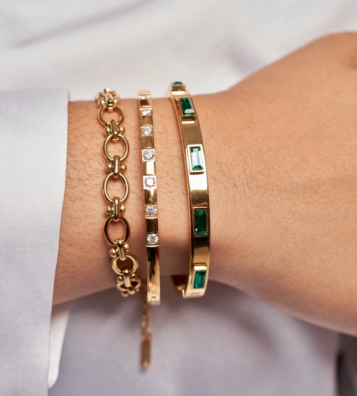 Emerald Voyage Bracelet Set