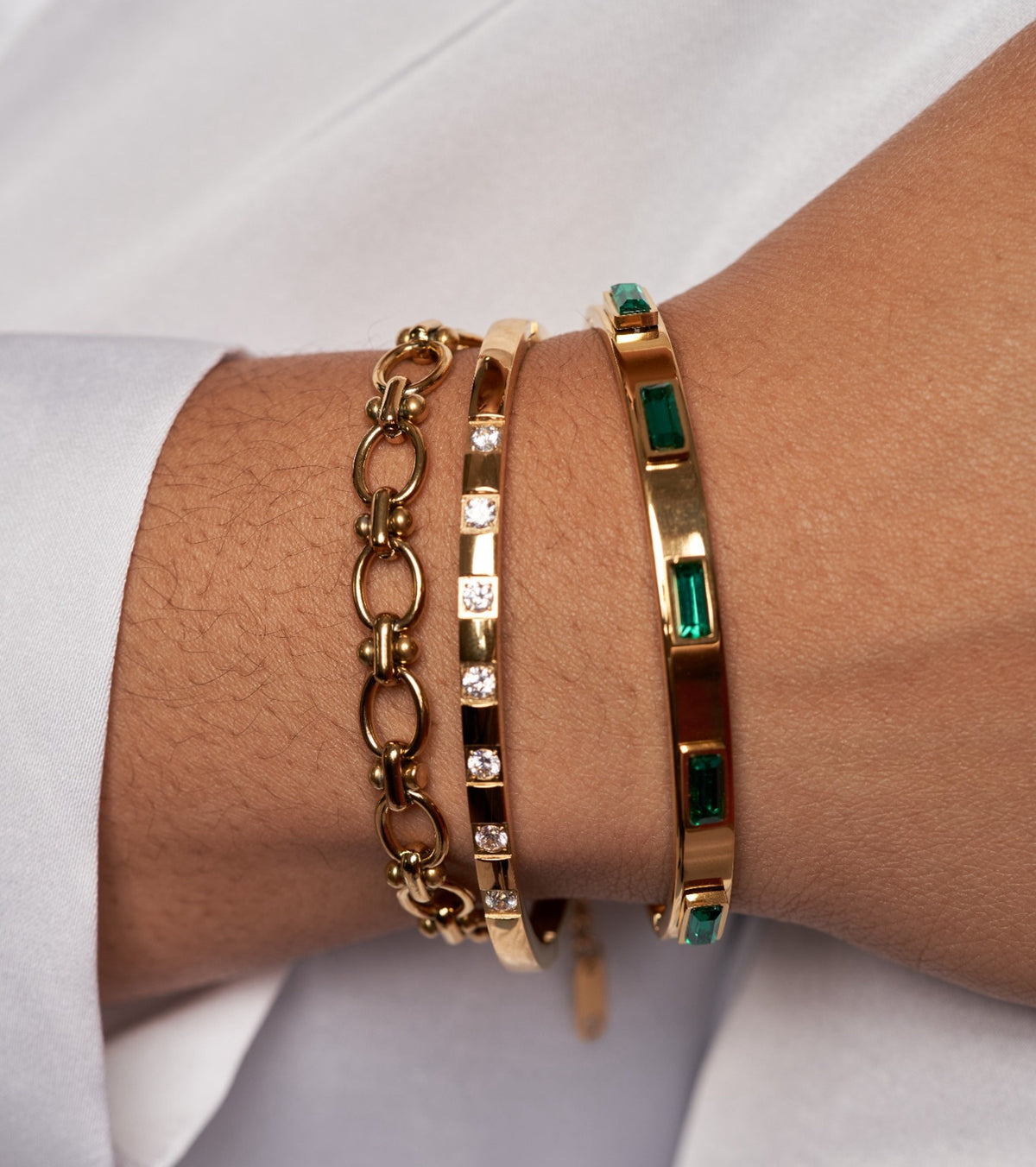 Emerald Voyage Bracelet Set