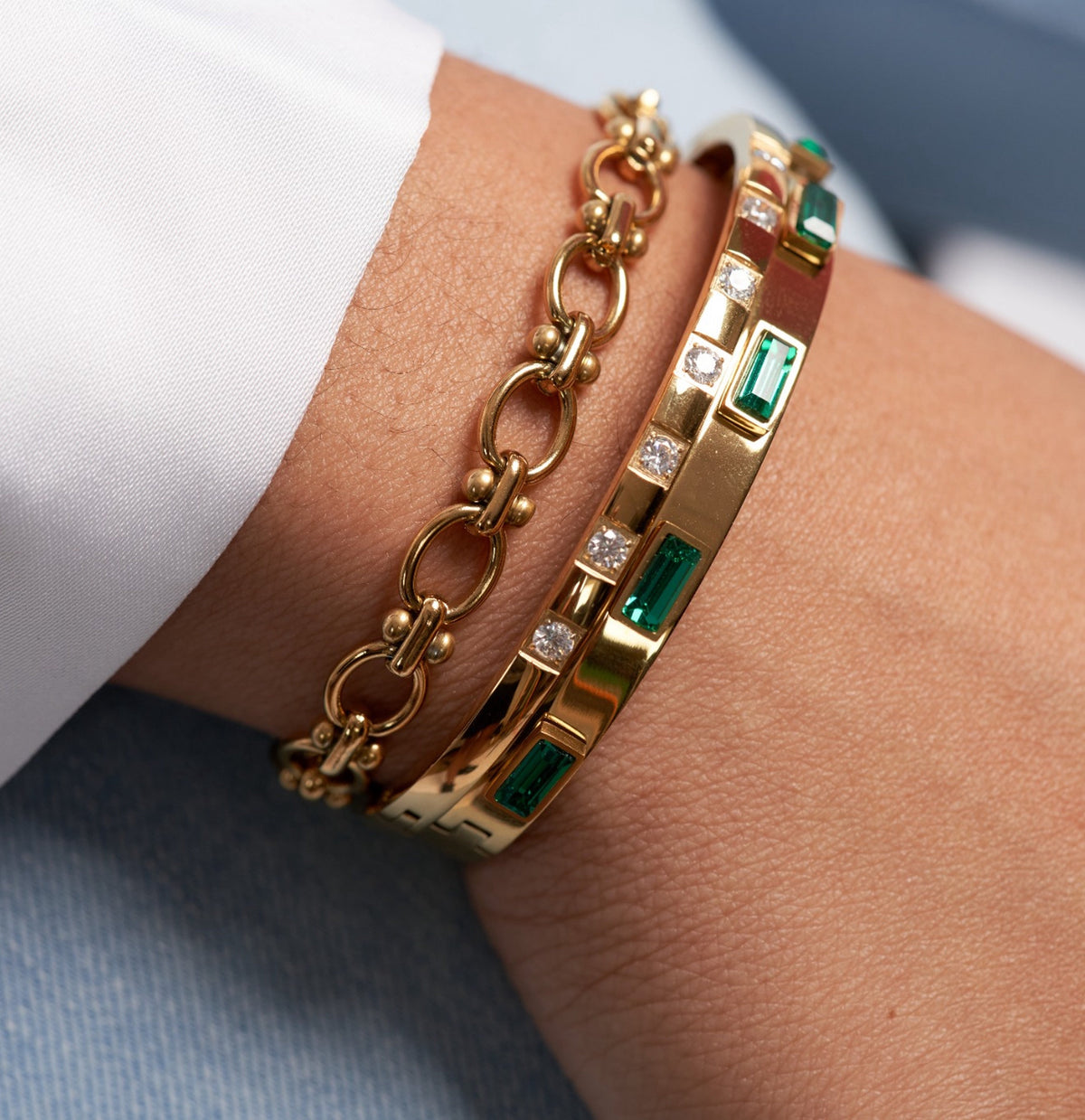 Emerald Voyage Bracelet Set