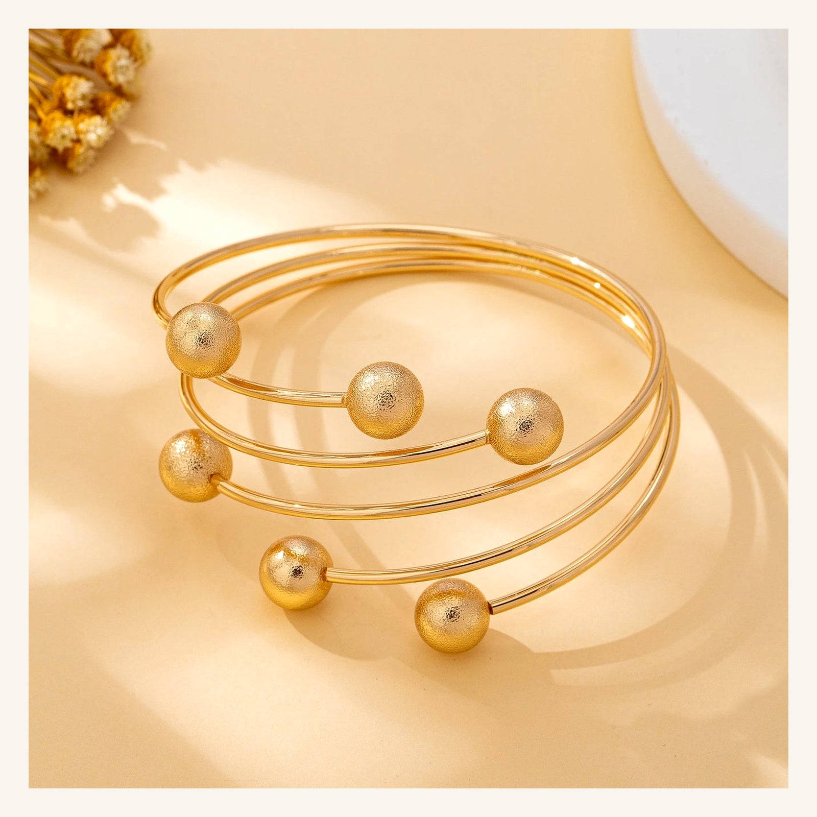 Vellara Orbit Bracelet — Gold hero view